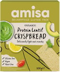 Amisa Organic Gluten-Free Protein Lentil Crispbread, 100g - Yeast Free & Low - -