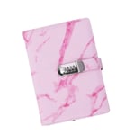 A5 Note Book PU Leather Cover Password Lock Notepad Diary Book Supplies