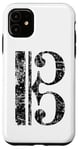 Coque pour iPhone 11 Clef d'Ut (Noir Ancien) Viola, Violoncello, Cello, Trombone