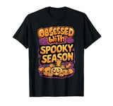 Spooky Season Halloween Design Women Girls Cute Pumpkin T-Shirt