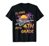 Flying Into 4th Grade Fighter Jet Plane Back To School T-Shirt