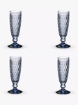 Villeroy & Boch Boston Stemmed Champagne Glass Flute, Set of 4, 120ml