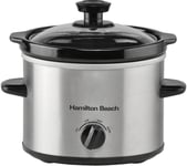 HAMILTON BEACH The Comfort Cook Slow Cooker - Silver, Silver/Grey