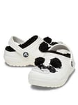 Crocs Kids Classic Lined Pandabear Clog - White, White, Size 6 Younger