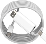 Câble USB C vers HDMI(2 en 1) pour Iphone 16 15 Pro 4K Displayport Type C Charge MacBook Compatible avec Samsung S24 TV écran Moniteur Thunderbolt Connecteur pour IPad Adaptateur pour Apple Appareils