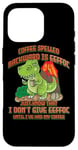 Coque pour iPhone 16 Pro Coffee Spelled Backwards Is Eeffoc Funny T-Rex Dinosaur Dino