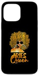 Coque pour iPhone 13 Pro Max Afro Hair Art Aries Queen Février Anniversaire