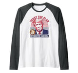 Trust The Plan Bitcoin For America Crypto Trump Design Raglan Baseball Tee