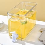 Transparent Cold Water Kettle with Faucet 3.9 L Drink Dispenser  Beverage