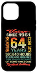 Coque pour iPhone 12 Pro Max 64 ans et 768 mois de vie géniale Né en 1961 64e anniversaire