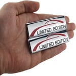 3D Limited Edition Logo Emblem Auto Bakre Trunk Sticker SILVER Silver