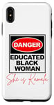 Coque pour iPhone XS Max Femme noire éduquée au danger, elle est l'équipe Kamala Harris 2024