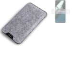 Felt case sleeve for OnePlus 11 grey protection pouch