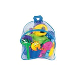 Wader le seau + accessoires 12 pièces dans un sac à dos jouet de sable, multicolore