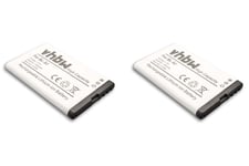 vhbw 2x Batteries compatible avec Telekom Speedphone 701 téléphone fixe sans fil (1300mAh, 3,7V, Li-ion) - Remplacement pour S30852-D2371-X1, V30145-K1310-X456