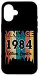 Coque pour iPhone 16 Vintage 1984 Anniversaire 41 ans Homme Femme Année 80