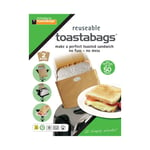 Toaster Bags 2 Pack Toastie Sandwich Toast Bags Pockets No Fuss Or Mess Reusable