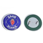 68mm 2 3 Stift Saab Bil Framhuv Motorhuv Emblem Baklucka Stötfångare Märke För Saab 9 3 9 5 9-3 9-5 Saab Emblem Dekal Tillbehör Yalo Rear scania