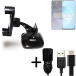 For Realme 10 car holder + CHARGER windshiled bracket 