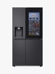 LG GSXE90EVDD Freestanding 60/40 American Fridge Freezer, Black