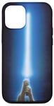 Coque pour iPhone 13 Star Wars Luke Skywalker Sabre laser bleu noir