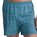 Calida Prints Cotton Boxer Shorts Turkis/Blå bomull XX-Large Herre