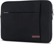 Housse Macbook Pro 13/Macbook Air (2018) Sleeve Noir London Sac Ordinateur Pour Macbook Air (2018)/Pro 13 Dell Acer & Autres Modèles 11-12" Sac À Main Pc Résistant À L`Eau Avec 2 Poches