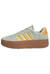 adidas Femme VL Court Bold Shoes Chaussures, Linen Green/Crew Orange/Hi-Res Yellow, 38 2/3 EU