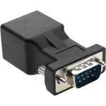 RJ45 vers RS232,Port Série DB9 9 Broches mâle vers Femelle RJ45 Cat5e/6 Ethernet/LAN Étendre d'adaptateur(tête masculine)