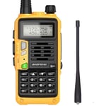 Talkie Walkie BaoFeng UV-S9 Plus Rechargeable Batterie 2800 mAh Portée 8-10KM VHF/UHF Dual Bande 128 Canaux 8W  Jaune