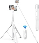 165Cm Perche Selfie, Perche À Selfie Avec Télécommande Bluetooth Amovible, Trepied Smartphone Extensible Pour Iphone Et Android, Enregistrement Vidéo, Blogage, Streaming En Direct,[YIN143667]