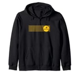 Bruce Lee Flying Kick Silhouette Yellow Circle Logo Zip Hoodie