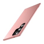 Galful Coque pour Samsung Galaxy S24 Ultra Matte PC Housse,0.3 mm Ultra Fine Case Samsung S24 Ultra Étui Légère Finition Mat Coque Anti-Scrat Hardcase PC Dur Finition Mat Cover-Or Rose