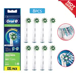 8x FOR ORAL B CROSS ACTION CLEAN BRAUN ELECTRIC TOOTHBRUSH HEADS REPLACEMENT