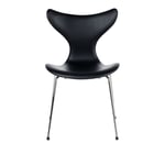 Fritz Hansen - 3108 Liljan, Läder, Grace Dark Brown - Matstolar - designer_arne_jacobsen - Brun - Läder/Metall/Trä