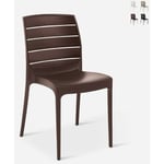 Chaise de jardin empilable pour bar restaurant Carmen Grand Soleil Couleur: Marron