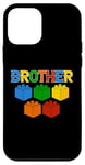 Coque pour iPhone 12 mini T-shirt humoristique Brother Master Builder Bricks Blocks