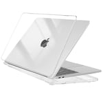 EooCoo Coque MacBook Air 13 M1 A2337 A2179 A1932, Plastique Case Rigide Étui pour Nouveau 2020 2019 2018 MacBook Air 13,3 Pouces Retina avec Touch ID - Transparent Clair