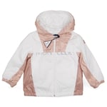 MONCLER ENFANT Contrast Panel Zip Hooded Jacket White Pink 12 Months NEW RRP 205