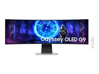 Samsung Odyssey Oled G9 S49dg950su - G95sd Series - Oled-Monitor - Smart - Spel - Böjd - 49" - 5120 X 1440 Dual Quad Hd @ 240 Hz - 250 Cd/M² - 1000000:1 - Hdr10+ Gaming, Hdr10+, Hdr10 - 0.03 Ms - Displayport, Micro Hdmi, Hdmi - Högtalare - Silver