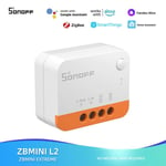 SONOFF-Capteur Zigbee/interrupteur SNZB-02D ZBMINI-L2 USB Dongle E/libérés e-P/interrupteur sans fil/porte/capteur de mouvement fonctionne avec Alexa HA MQTT - Type [ZBMINIL2]-1 PCS