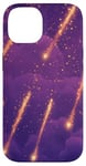 iPhone 14 Celestial Falling Stars in Starry Night Sky Aesthetics Case