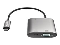 Kanex - Video- / Usb-Adapter - 24 Pin Usb-C (Hann) Til Hd-15 (Vga), Usb-Type A, 24 Pin Usb-C (Hunn) - Thunderbolt 3 - 20 V - 3 A - 1080P-Støtte - Romgrå