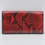 Paul Smith Womens 'Snake Effect' Leather Clutch Purse/Bag, Red & Black RRP £325