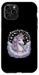 Coque pour iPhone 11 Pro licorne imaginative avec des étoiles