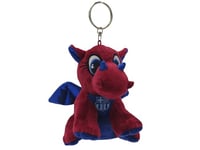 CyP Brands- FC Barcelone, porte-clés, pendentif sac à dos, peluche, dragon, blaugrana, produit officiel, Bleu/bordeaux, Estandar