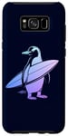 Coque pour Galaxy S8+ Surfer Pingouin Planche de surf humoristique et mignonne