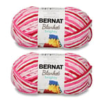 Bernat Blanket Brights Lot de 2 paquets de fil Varg Ribbon Framboise - 300 g - Polyester - 6 Super Bulky - 200 m - Tricot/Crochet