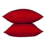 LUXURY SUNSHINE COMFORTS EGYPTIAN COTTON RED COLOUR T200 PAIR OF PILLOW CASES