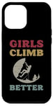 iPhone 12 Pro Max Girls Climb Better Outdoor Adventure Moon Silhouette Case